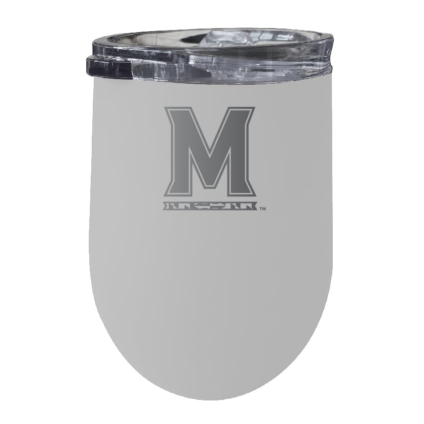 Maryland Terrapins NCAA Laser-Etched Wine Tumbler - 12oz Stainless Steel Insulated Cup Image 4