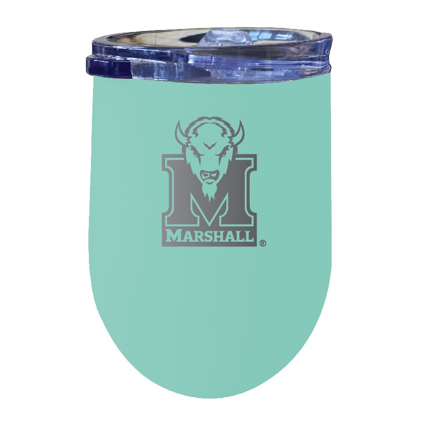 Marshall Thundering Herd NCAA Laser-Etched Wine Tumbler - 12oz Stainless Steel Insulated Cup Image 4