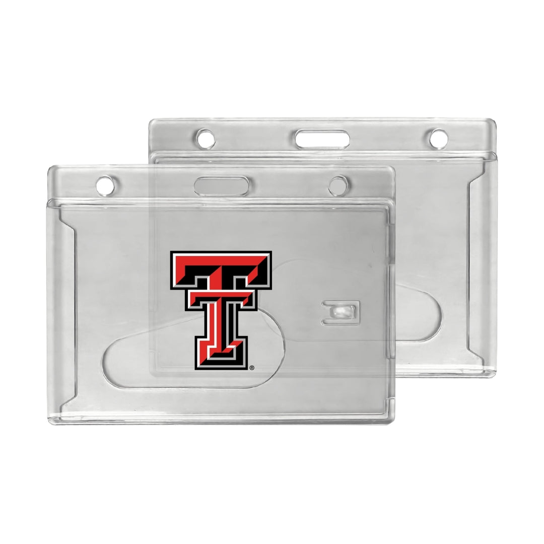 Texas Tech Red Raiders Officially Licensed Clear View ID Holder - Collegiate Badge Protection Image 1