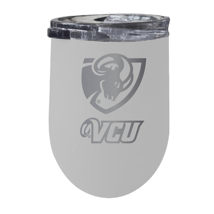 Virginia Commonwealth NCAA Laser-Etched Wine Tumbler - 12oz Stainless Steel Insulated Cup Image 2