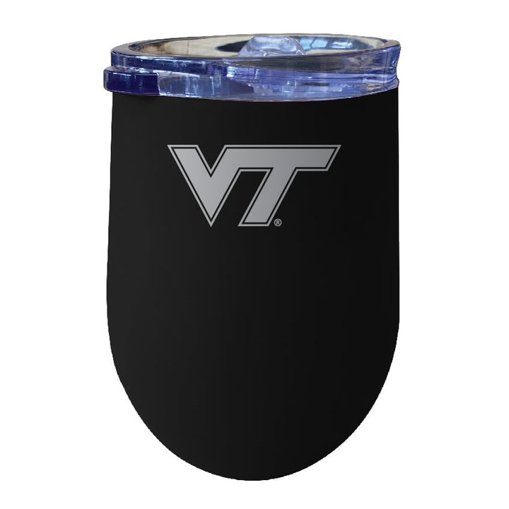 Virginia Tech Hokies NCAA Laser-Etched Wine Tumbler - 12oz Stainless Steel Insulated Cup Image 1