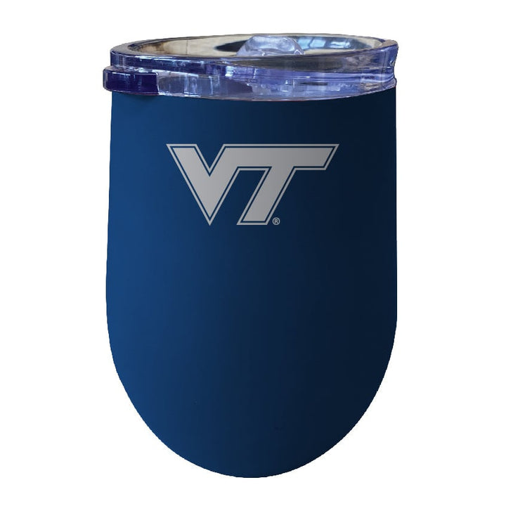 Virginia Tech Hokies NCAA Laser-Etched Wine Tumbler - 12oz Stainless Steel Insulated Cup Image 3