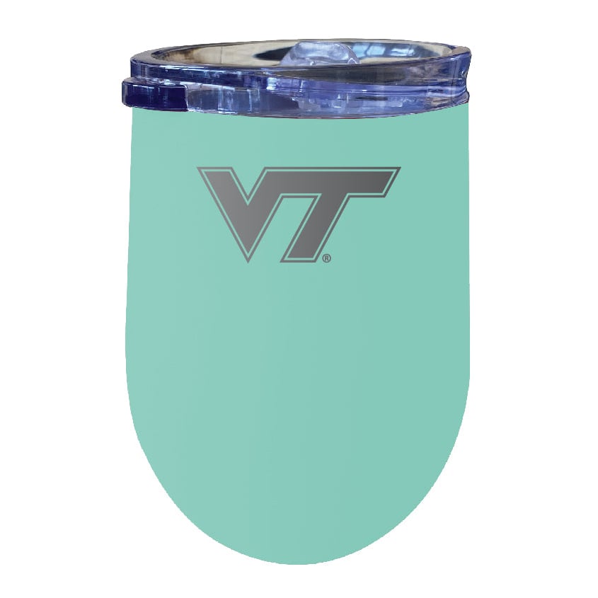 Virginia Tech Hokies NCAA Laser-Etched Wine Tumbler - 12oz Stainless Steel Insulated Cup Image 4