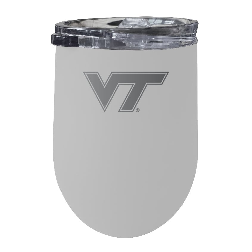 Virginia Tech Hokies NCAA Laser-Etched Wine Tumbler - 12oz Stainless Steel Insulated Cup Image 4