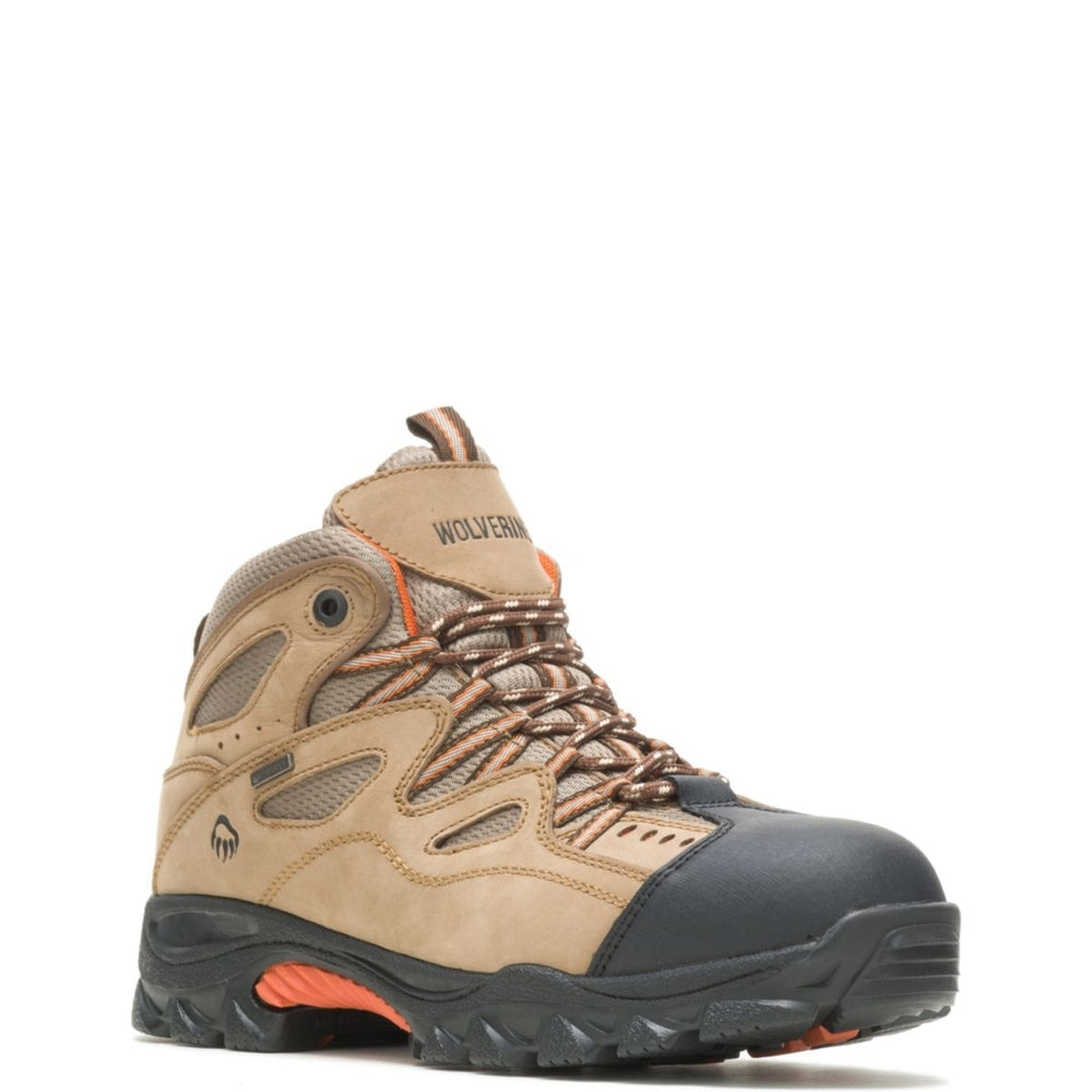 WOLVERINE Mens Durant Boot Waterproof Steel Toe Work Boot Light Brown/Orange - W02625 7 LIGHT BROWN/ORANGE Image 2