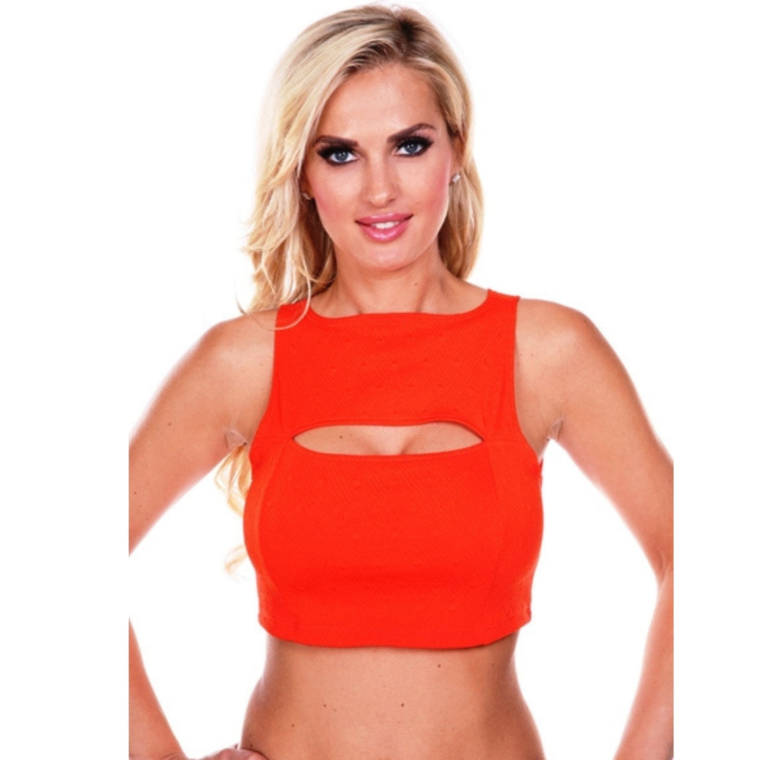 White Mark Womens Crop Top Image 4