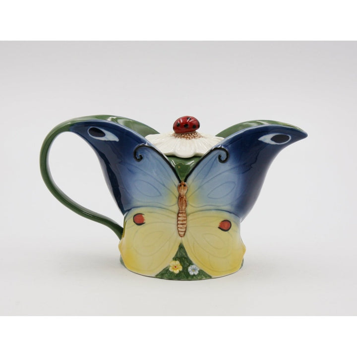 Ceramic Butterfly Teapot 12 oz Cottagecore Tea Party Image 3