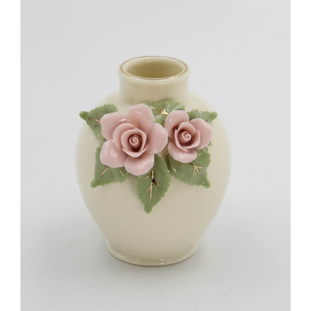 Mini Ceramic Rose Flower Vase 2.5x3.25 Spring  Mom Image 2