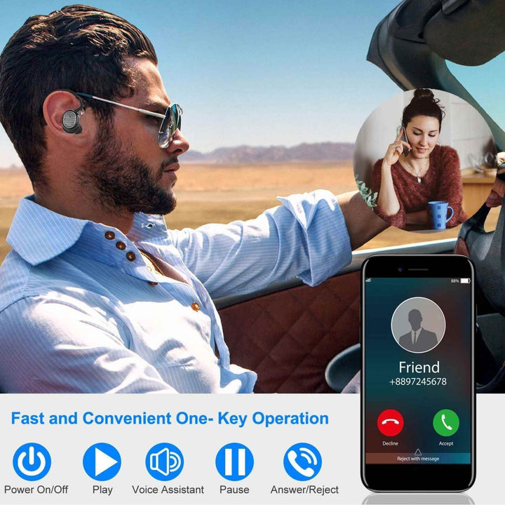 TWS Wireless 5.0 Earbuds IPX4 Touch In-Ear Stereo Earphone Noise Canceling Earpieces 32.8 ft Transmission Range Image 6