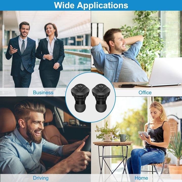 True Wireless Earbuds CSR V4.2 In-ear Stereo Headsets IP44 Waterproof Apt-X TWS Headphones Noise Cancelling Image 11