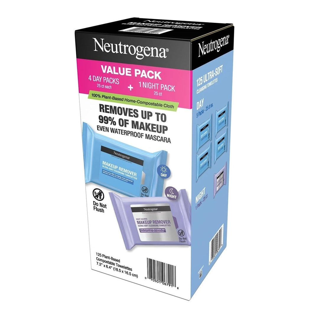 Neutrogena Makeup Remover and Night Calming Cleansing Towelettes (125 Count) Image 2