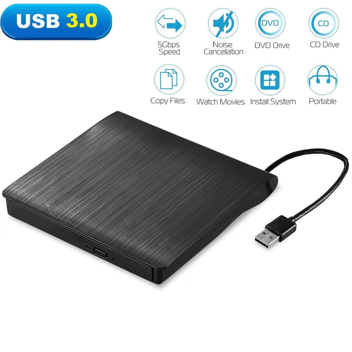 External CD DVD Drive USB 3.0 Slim DVD-RW Drive Superdrive Burner Writer High Speed Data Transfer USB Optical Drives Image 2