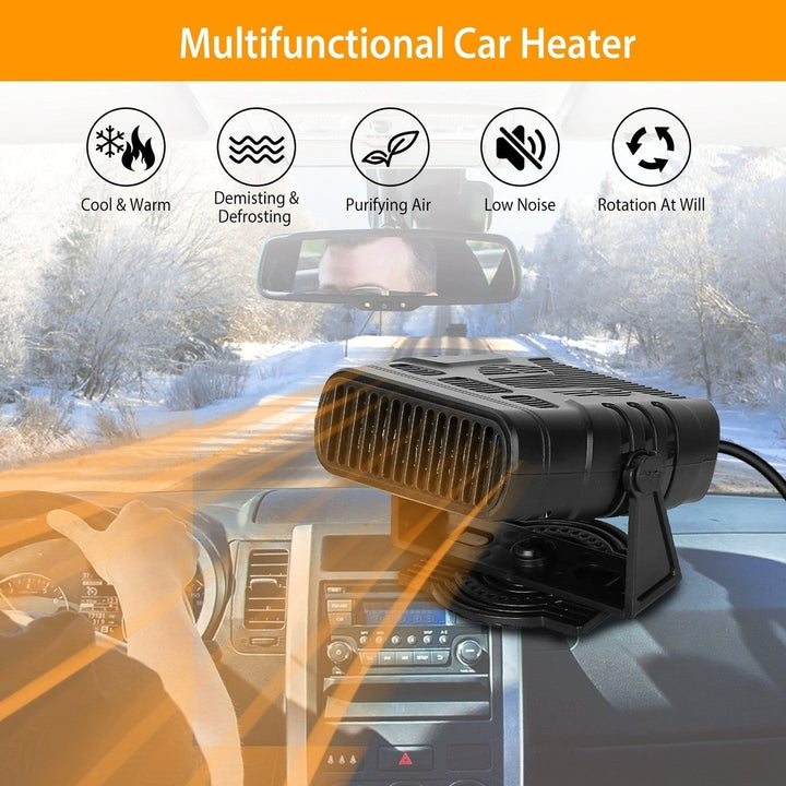 Portable Car Heater Heating Fan 2 in 1 Defroster Demister Windshield Heater Automotive Cooling Fan Image 4