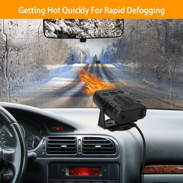 Portable Car Heater Heating Fan 2 in 1 Defroster Demister Windshield Heater Automotive Cooling Fan Image 4