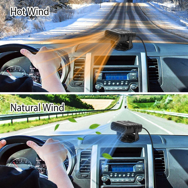 Portable Car Heater Heating Fan 2 in 1 Defroster Demister Windshield Heater Automotive Cooling Fan Image 8