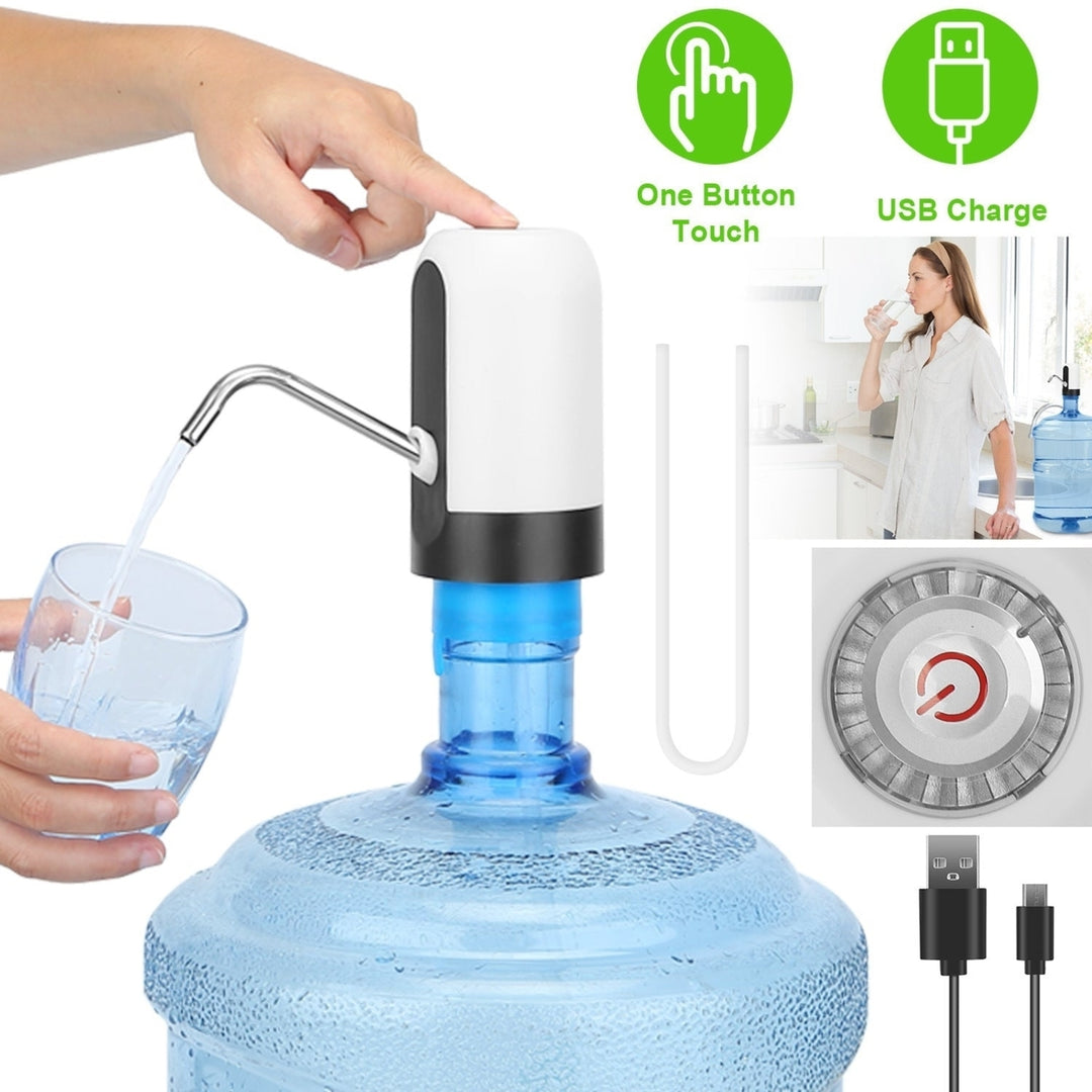 Electric Water Bottle Dispenser Rechargeable Automatic Drinking Water Bottle Pump For 2-5 Gallon Bottle Image 2