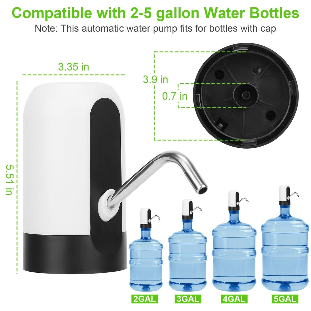 Electric Water Bottle Dispenser Rechargeable Automatic Drinking Water Bottle Pump For 2-5 Gallon Bottle Image 3