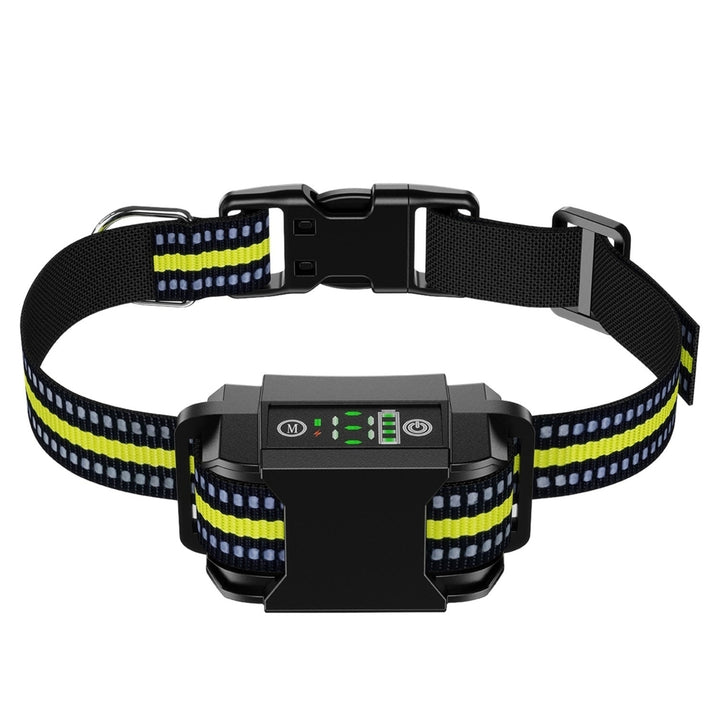 Dog Bark Collar Rechargeable Waterproof Beep Vibration Static Stimulation Bark Stopper Image 1