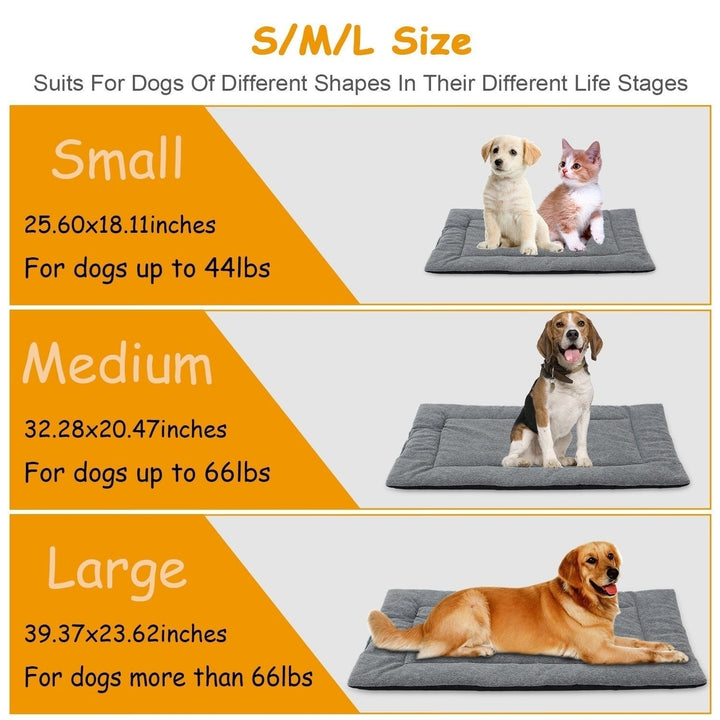 Dog Bed Mat Comfortable Fleece Pet Dog Crate Carpet Reversible Pad Joint Relief L Size Image 9