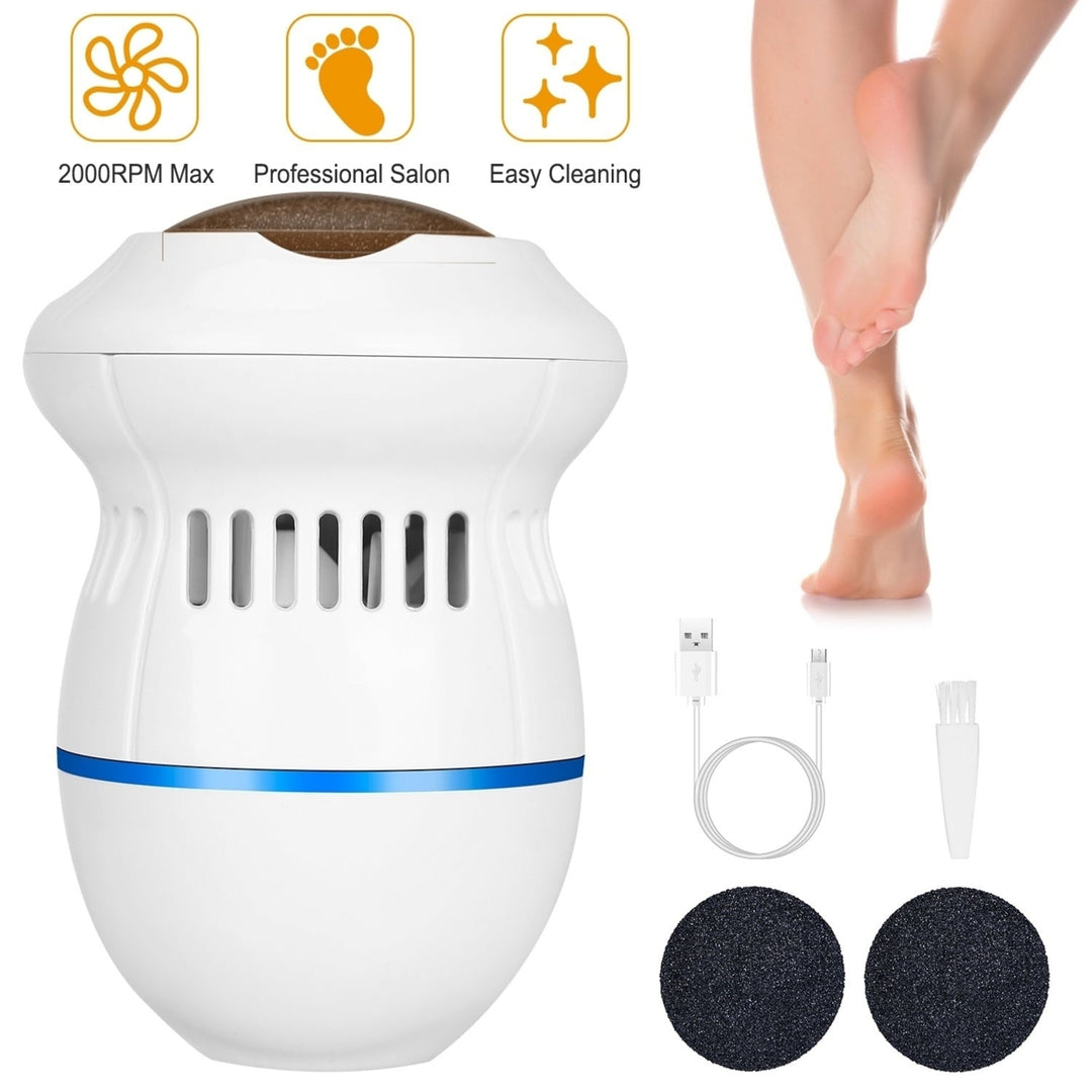 Electric Callus Grinder USB Rechargeable Foot File Callus Remover Vacuum Feet Pedicure Exfoliating Image 2