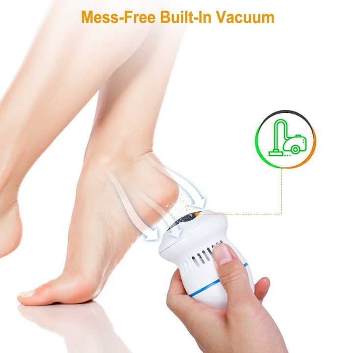 Electric Callus Grinder USB Rechargeable Foot File Callus Remover Vacuum Feet Pedicure Exfoliating Image 4