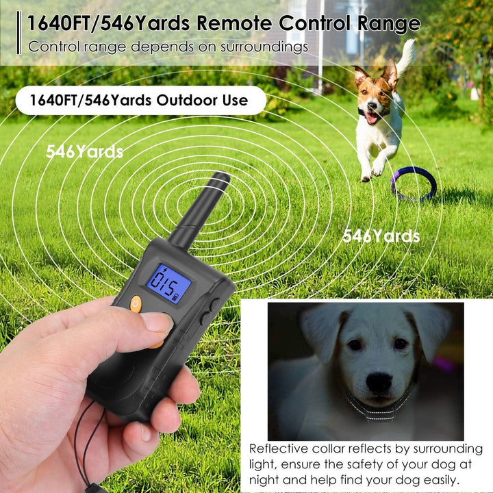 Dog Training Collar IPX7 Waterproof Pet Beep Vibration Electric Shock Collar Image 3