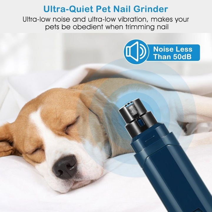 Dog Nail Grinder 2 Speeds Quiet USB Rechargeable Pet Nail Grinder Professional Pet Nail Trimmer Cordless Paws Grooming Image 4