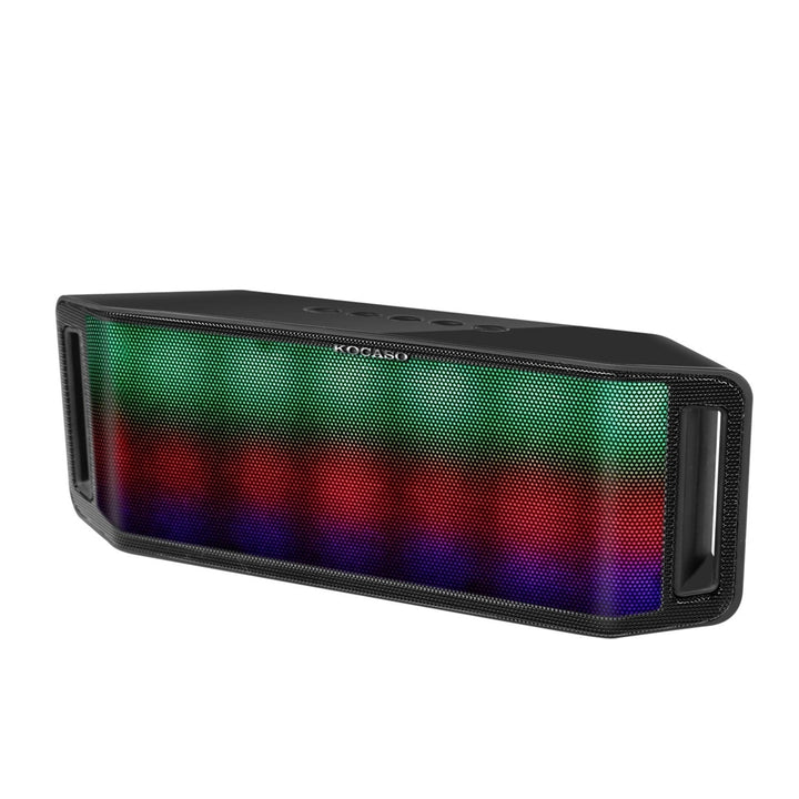 LED Wireless Speaker Dynamic Multicolor Hands-free FM Radio USB MMC Reading Aux In for Party Camping Travel Image 1