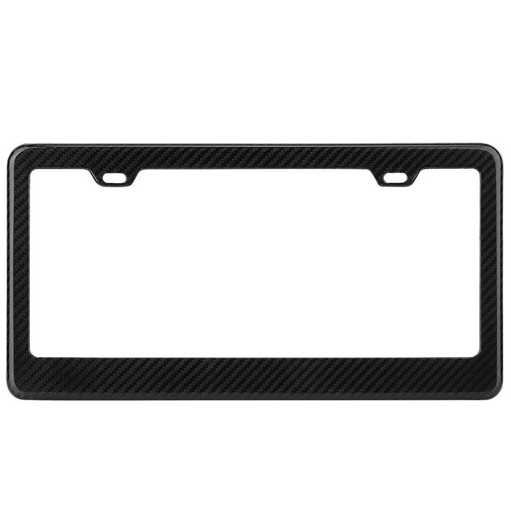 License Plate Frame Rustproof Waterproof Carbon Fiber Black License Plate Frame Image 1