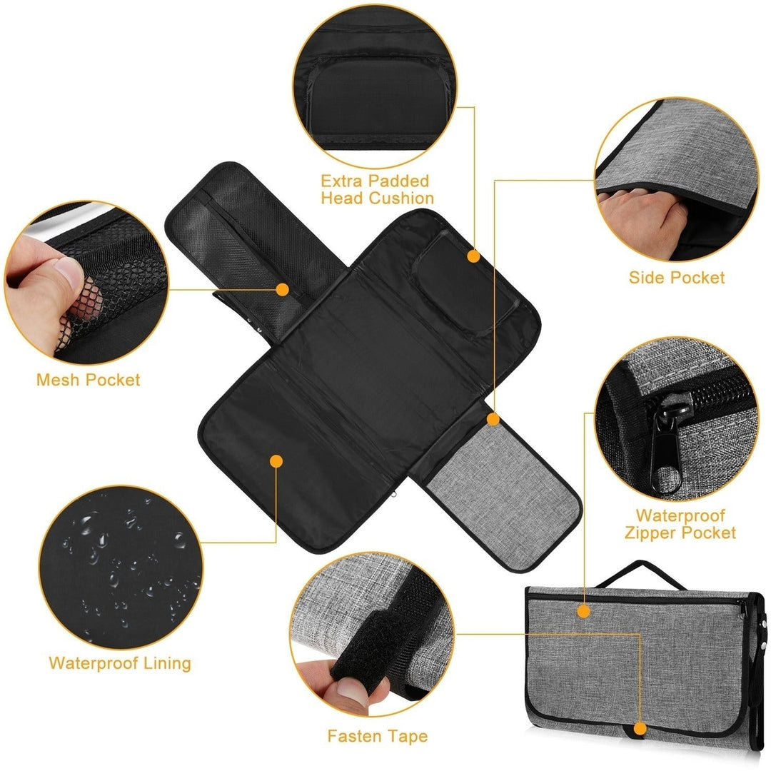 Portable Changing Pad Foldable Diaper Changing Pad Kit Waterproof Wipeable Changing Mat Image 4