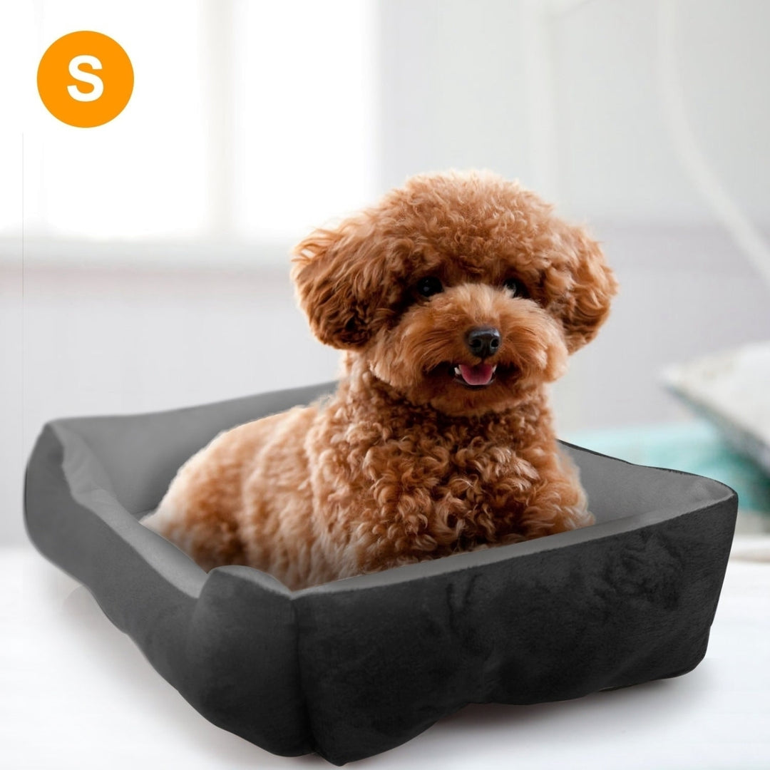 Pet Dog Bed Soft Warm Fleece Puppy Cat Bed Dog Cozy Nest Sofa Bed Cushion Mat S Size Image 11