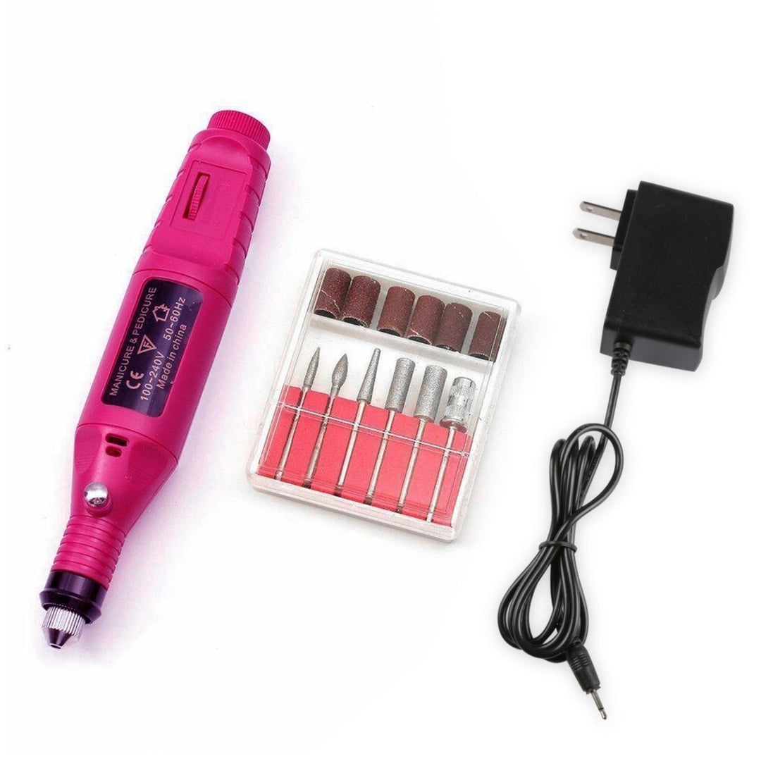 Nail Art Drill Kit Professional Finger Toe Nail Care Electric Nail Polishing Machine Manicure Pedicure File Tools Image 1