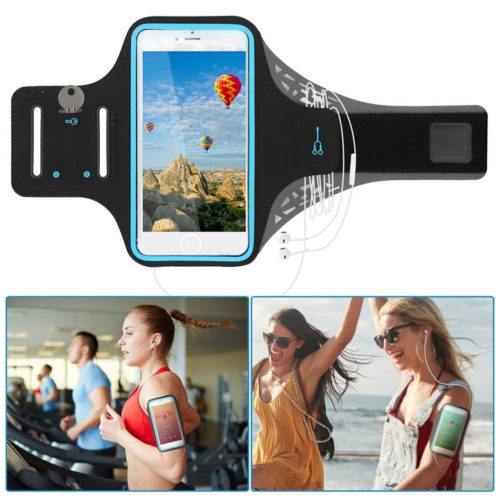 Phone Armband Case Sweat-resistant Armband Phone Holder 6.4in Max Phone Holder Adjustable Image 4