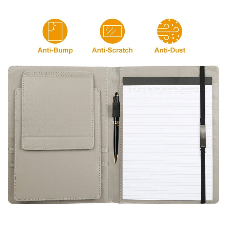 Organizer Case For 9.7in Tablet PC Business Tablet Portfolio with A5 Notepad Paper Pad Card Holder Image 2