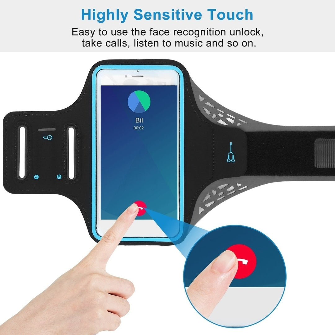 Phone Armband Case Sweat-resistant Armband Phone Holder 6.4in Max Phone Holder Adjustable Image 9