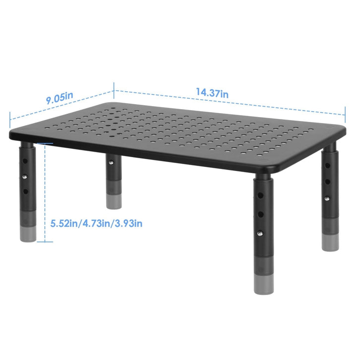 Monitor Stand Riser 3 Height Adjustable Desk Riser Organizer with Ventilation Holes Image 8