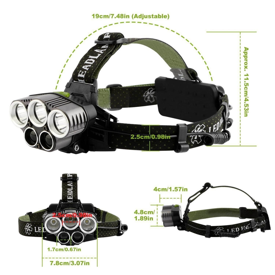 Rechargeable Headlamp 20000 Lumen LED Headlight 6 Modes Headlamp Image 11