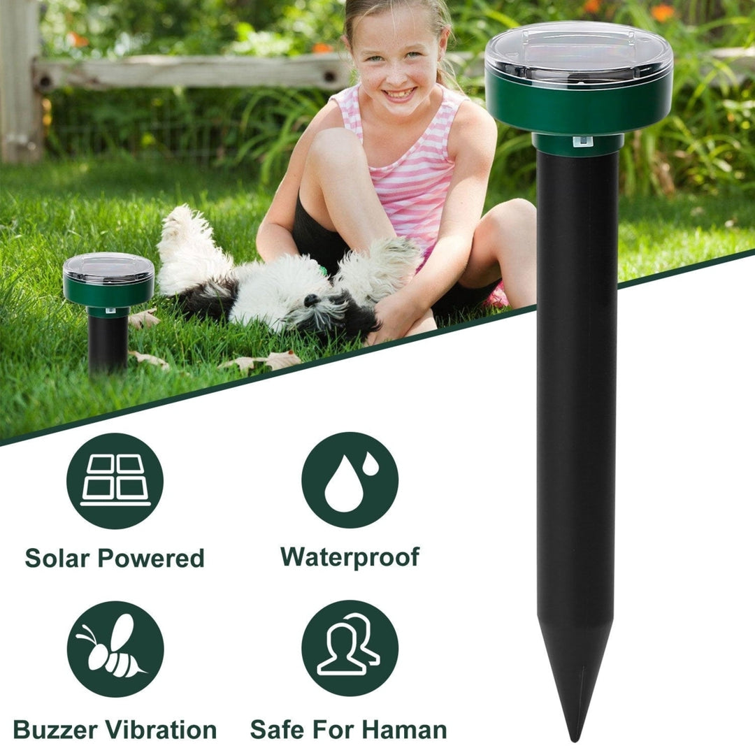 Solar Powered Mole Repeller Sonic Gopher Stake Repellent Waterproof Outdoor For Farm Garden Yard Repelling Moles Image 9