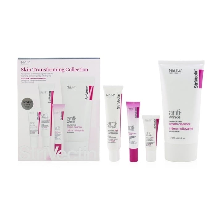 StriVectin Skin Transforming Collection (Full Size Trio):  Cleanser 150ml + Eye Concentrate (30ml+7ml) + Eyes Primer Image 1