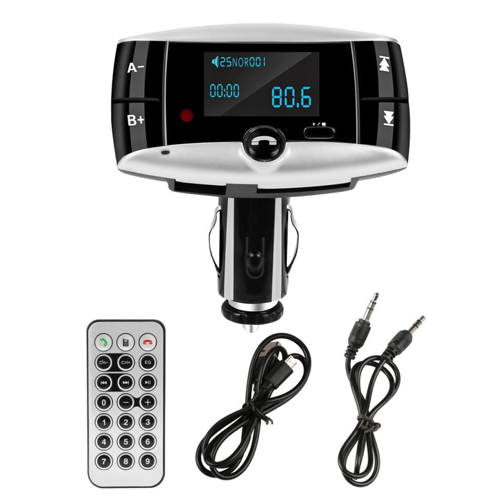 Car Wireless FM Transmitter USB Charger Hands-free Call MP3 Player SD Card Reading Aux-in LED Display Image 11