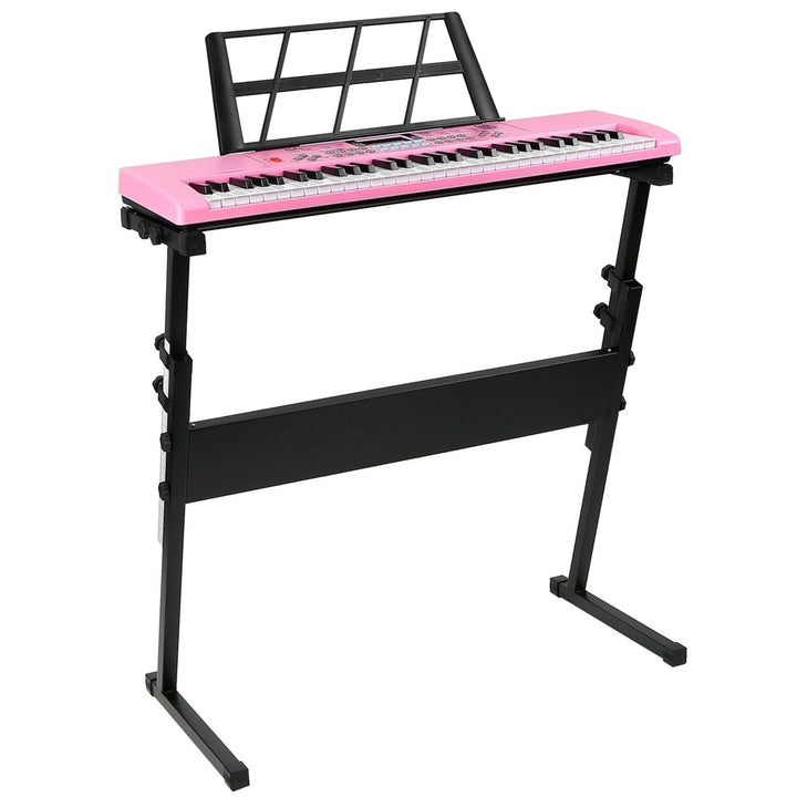 61 Keys Digital Music Electronic Keyboard Electric Musical Piano Instrument Kids Learning Keyboard with Stand Microphone Image 4