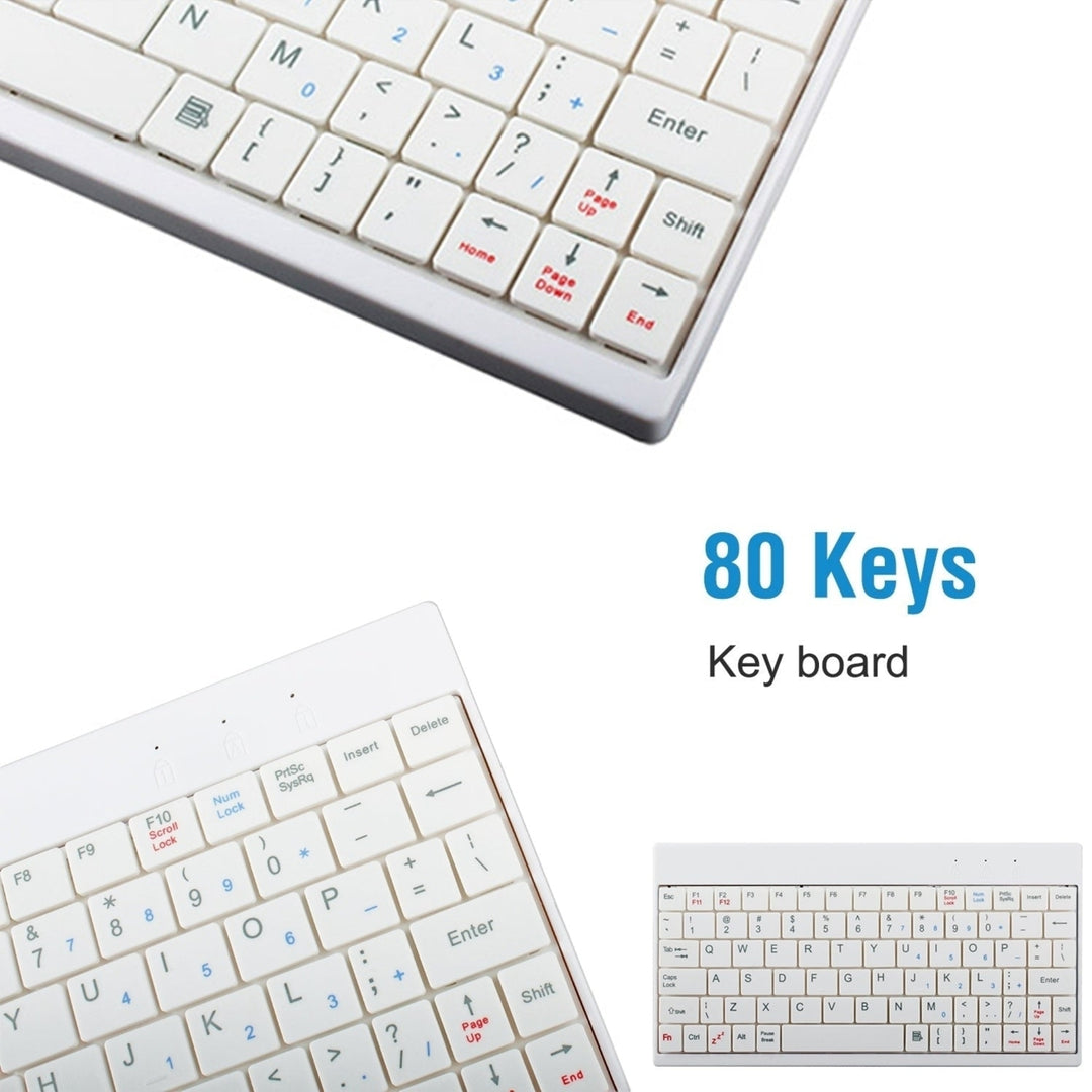 80 Keys Wired Keyboard Mini USB Connector Keyboard Portable Durable Keyboard with Carry Bag Image 12