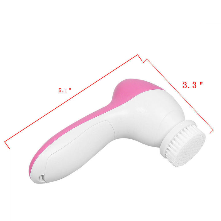 5 In 1 Deep Clean Electric Facial Cleaner Face Skin Care Brush Massager Image 4