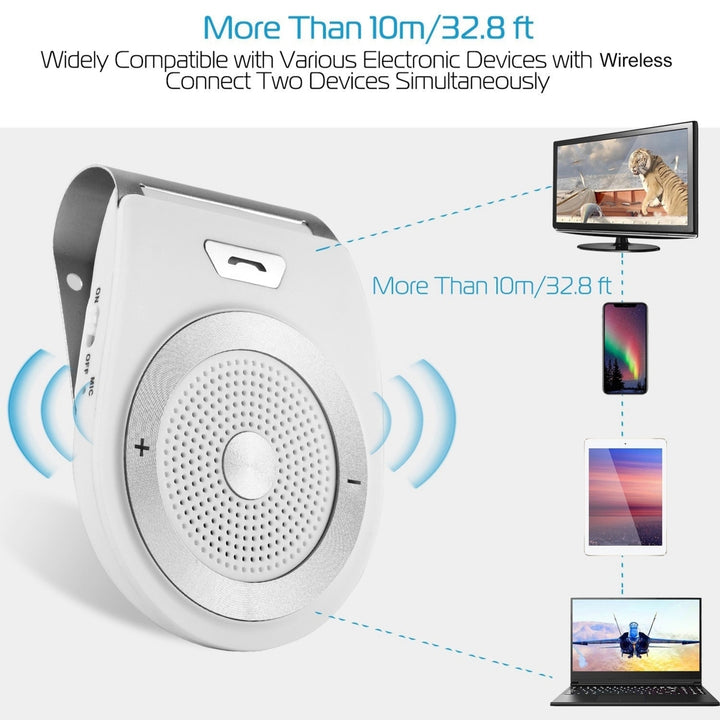 Car Wireless Speakerphone Wireless V4.1 In-Car Speaker Hands-free Calling Music Player Sun Visor Audio Receiver Car Kit Image 4