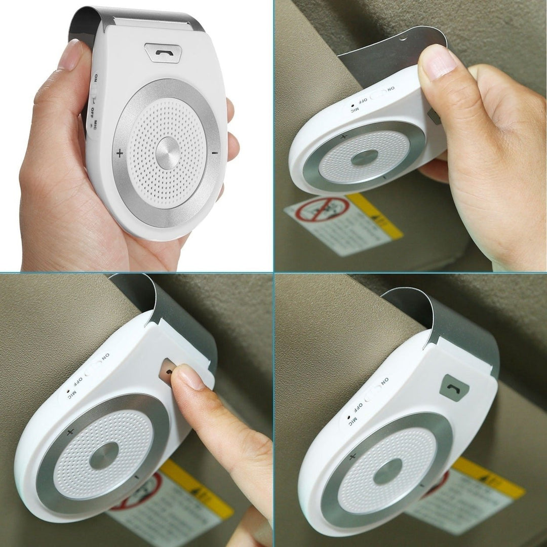 Car Wireless Speakerphone Wireless V4.1 In-Car Speaker Hands-free Calling Music Player Sun Visor Audio Receiver Car Kit Image 6