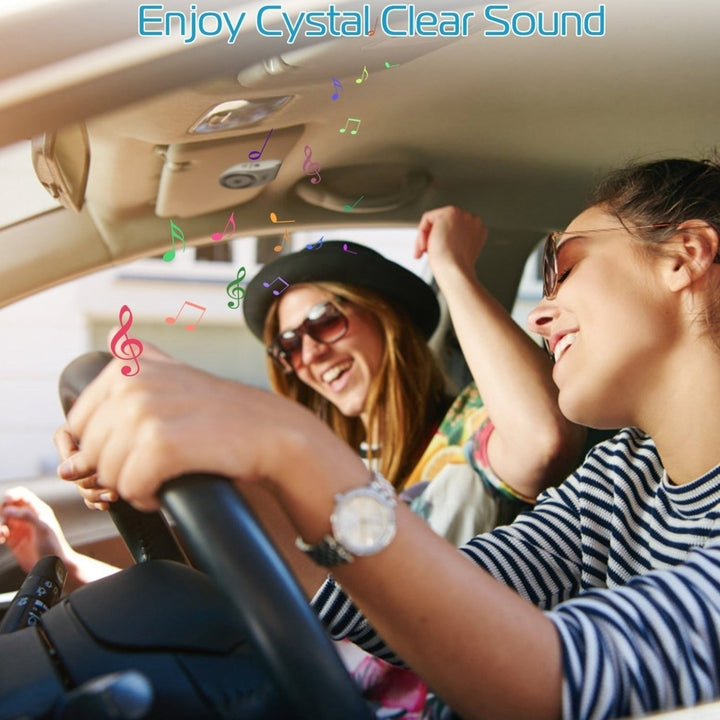 Car Wireless Speakerphone Wireless V4.1 In-Car Speaker Hands-free Calling Music Player Sun Visor Audio Receiver Car Kit Image 10
