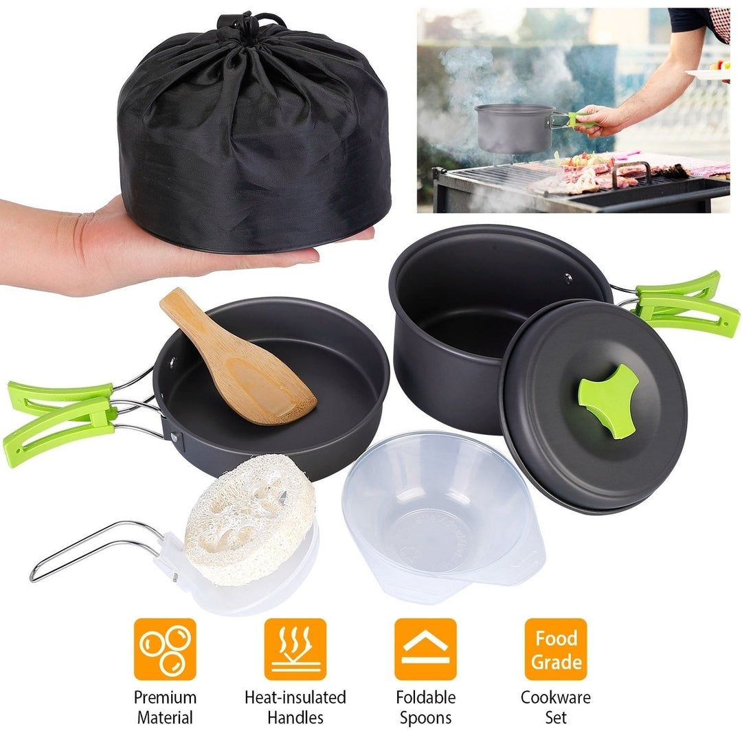 9Pcs Camping Cooking Ware Set Camping Stove Cookware Kit Image 3