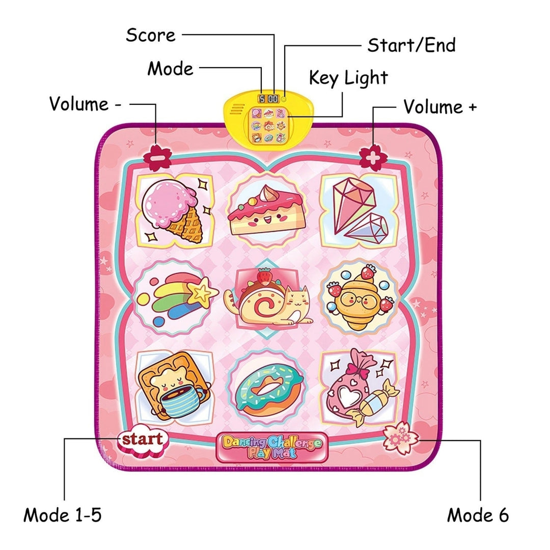 Cake Dance Mat for Kids Electronic Music Dance Pad with 6 Modes Built-in Music Adjustable Volume Optimal Gift for Boys Image 7