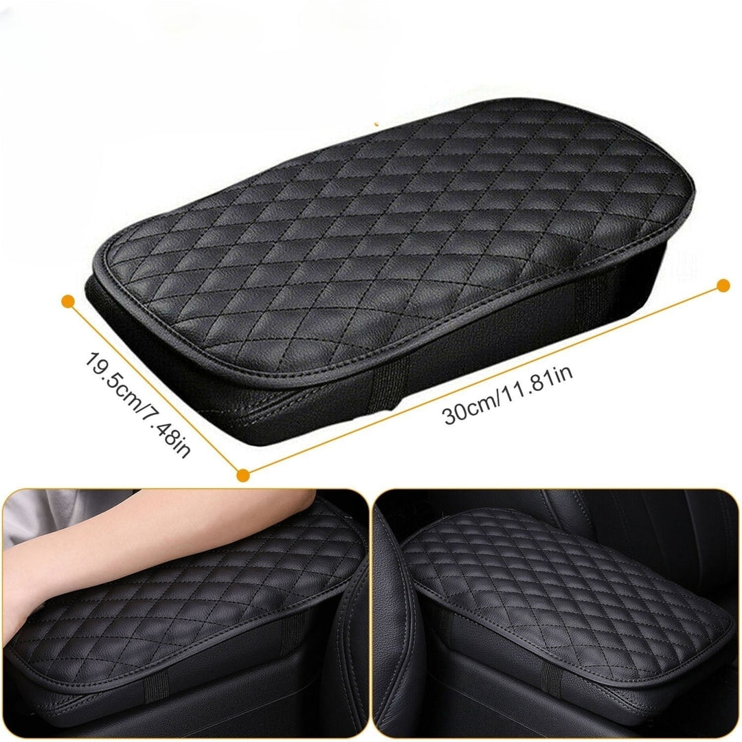 Car Armrest Pad Cover PU Leather Auto Center Console Seat Box Cover Protector Car Accessories Armrest Cushion Pad Image 1