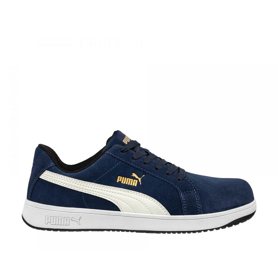 PUMA Safety Men's Iconic Low Composite Toe EH Work Shoes Navy Suede - 640025 ONE SIZE Navy Image 1